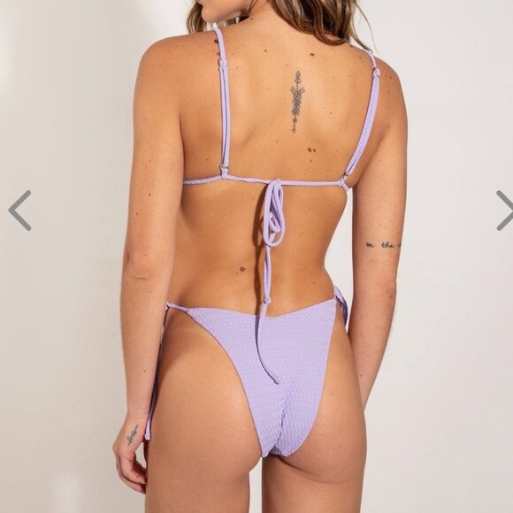 NWT OneOne Swimwear Bikini SET Mauve Lavender Lilac Purple New Ariel Katie - Picture 3 of 7